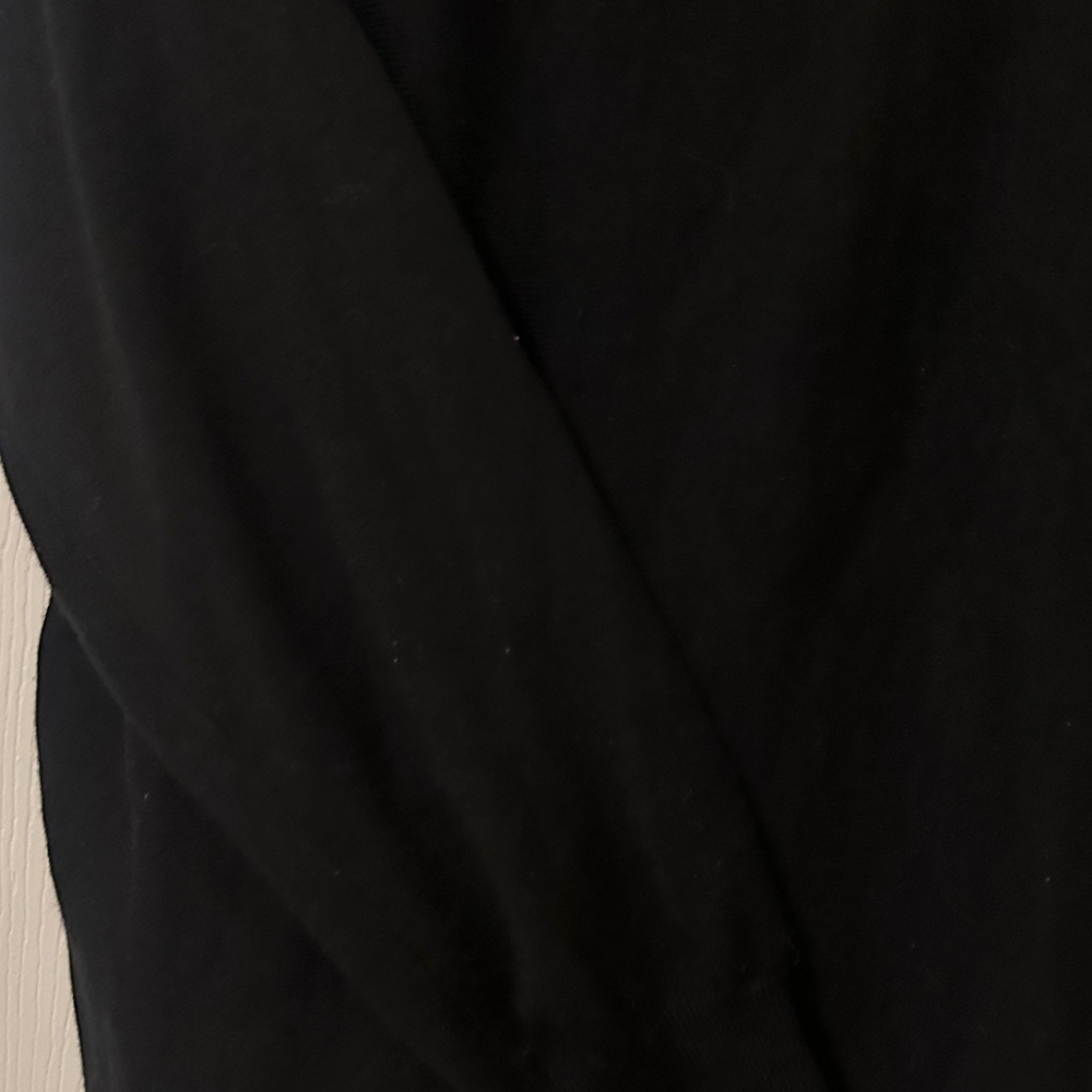 Adrienne Vittadini Black Sweater with Gold Chain Accent - Picture 4 of 6